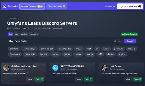 onlyfan discord|Browse Onlyfans Leaks Discord Servers 